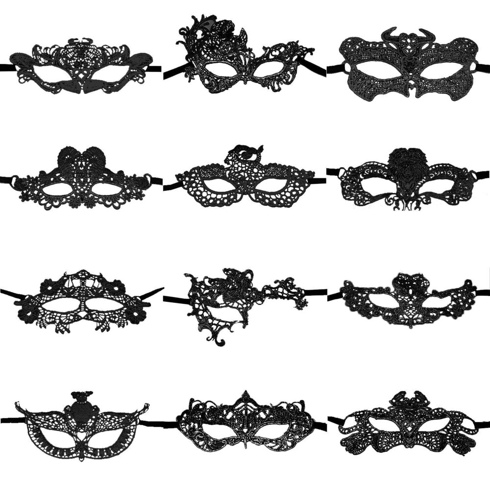 5848 12 Pcs Constellations Lace Masks Sexy Eye-mask for Ball Party Venetian